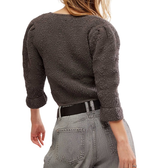 NWT Free People Geo Floral Round Neck Cardigan - Picture 3 of 4